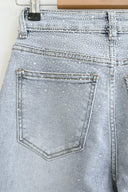 Ανοιχτό μπλε balloon fit denim jeans με στρας