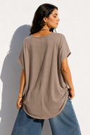Πούρου oversized V-neck t-shirt