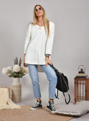 Λευκή asymmetric oversized μπλούζα