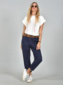 Μπλε relaxed fit παντελόνι