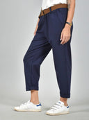 Μπλε relaxed fit παντελόνι