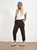 Καφέ relaxed fit παντελόνι