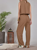 FIGARO Ταμπά wide leg παντελόνα