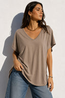 Πούρου oversized V-neck t-shirt