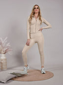 Cream slim fit σετ