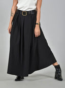 Μαύρη maxi pleated φούστα