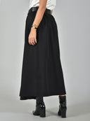 Μαύρη maxi pleated φούστα