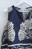 Μπλε poplin printed τοπ