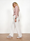 FIGARO Off white wide leg παντελόνι