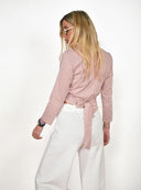 FIGARO Off white wide leg παντελόνι