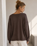 Καφέ oversized knit top