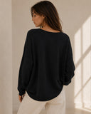 Μαύρο oversized knit top