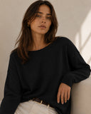 Μαύρο oversized knit top
