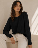 Μαύρο oversized knit top