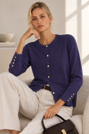 Μπλε Μαρέν knit button cardigan
