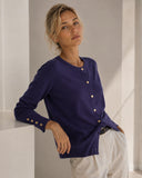 Μπλε Μαρέν knit button cardigan