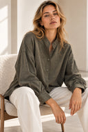 Χακί Alcantara Oversized Shirt