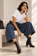 Μπλε balloon loose fit παντελόνι