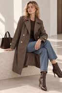 Πούρου δερματίνη trench coat