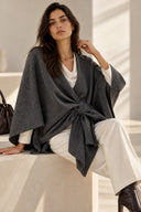 Ανθρακί wrap cape κάπα με θηλιά