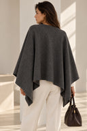 Ανθρακί wrap cape κάπα με θηλιά