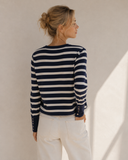 Μπλε striped knit cardigan