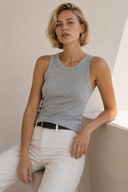 Γκρι basic ribbed top