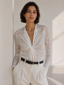 Λευκό lace twist body