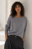 Γκρί oversized knit top