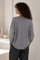 Γκρί oversized knit top