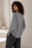Γκρί oversized knit top