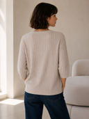 Μπεζ cable knit top