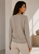 Μπεζ knit button cardigan
