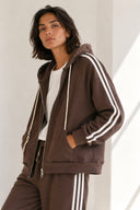 Καφέ sporty stripe σετ