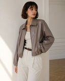 Πούρου faux leather bomber jacket