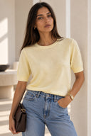 Lemon fine knit μπλούζα με μεταλιζέ κλωστή