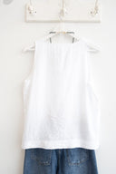 Λευκό minimal αμάνικο lightweight top