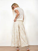 Τζιν παντελόνι wide leg floral