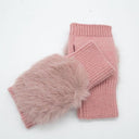 Σάπιο μήλο knit γάντια με faux fur
