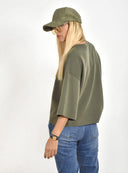 Χακί oversized 3/4 top