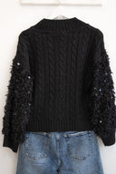 FIGARO Μαύρο cable knit πλεκτό
