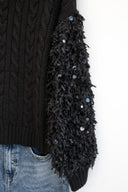 FIGARO Μαύρο cable knit πλεκτό