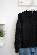 FIGARO Μαύρο cable knit πλεκτό
