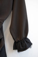 Καφέ lace mini φόρεμα
