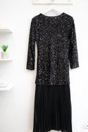 Μαύρο sequin maxi φόρεμα