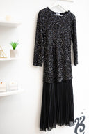 Μαύρο sequin maxi φόρεμα
