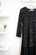 Μαύρο sequin maxi φόρεμα
