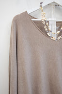 Πούρου V-neck soft touch μπλούζα
