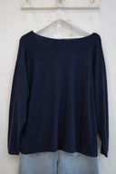 Μπλε V-neck soft touch μπλούζα