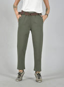 Χακί relaxed fit παντελόνι